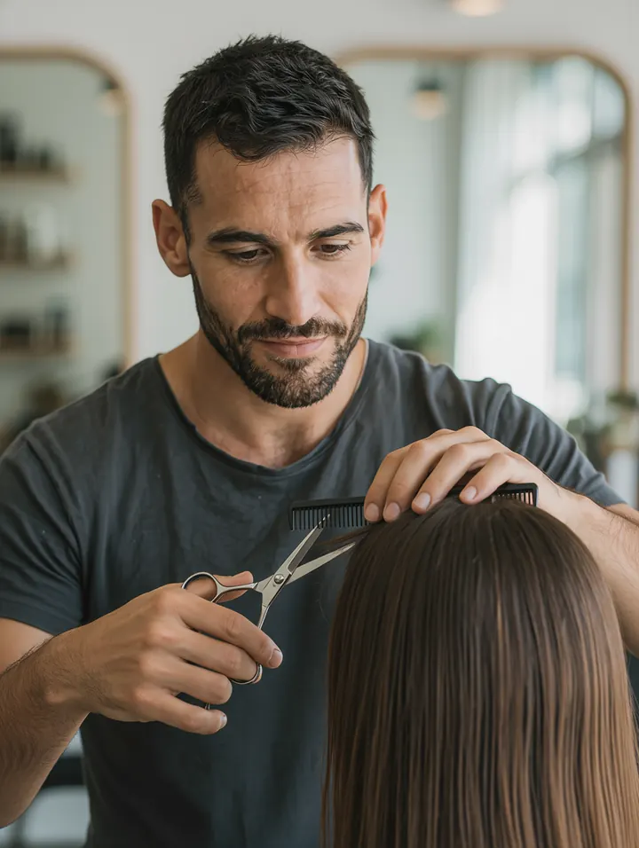 Mathis en pleine coupe